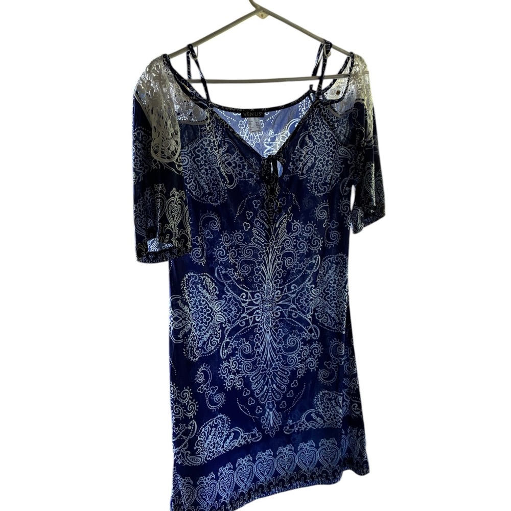 VENUS Navy Floral-Print Women’s Dress